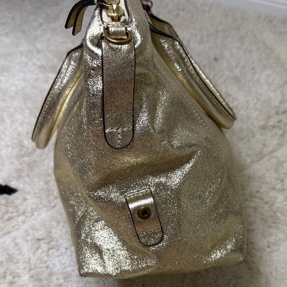 Like New Tory Burch Gold Kira Top Handle Satchel - Picture 5 of 14